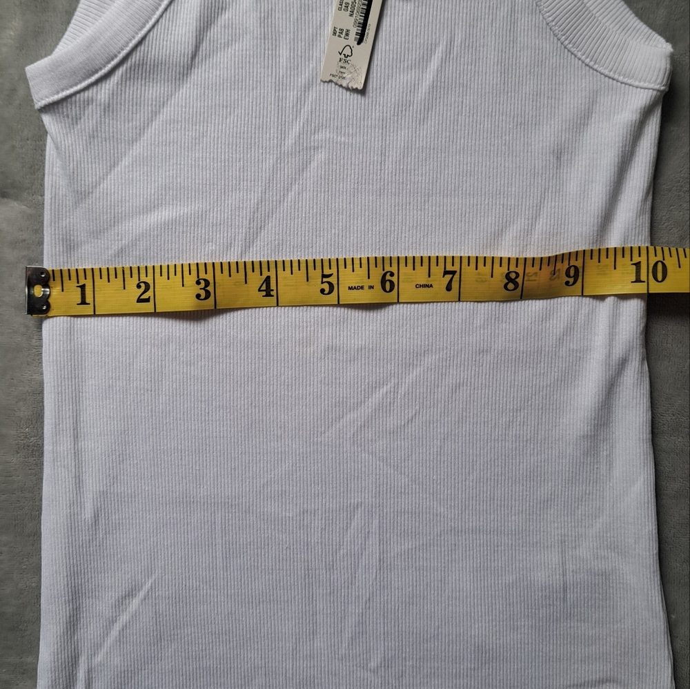NWT Madewell Brightside Lucia Rib 90s Tank White Size XXS - Picture 8 of 12